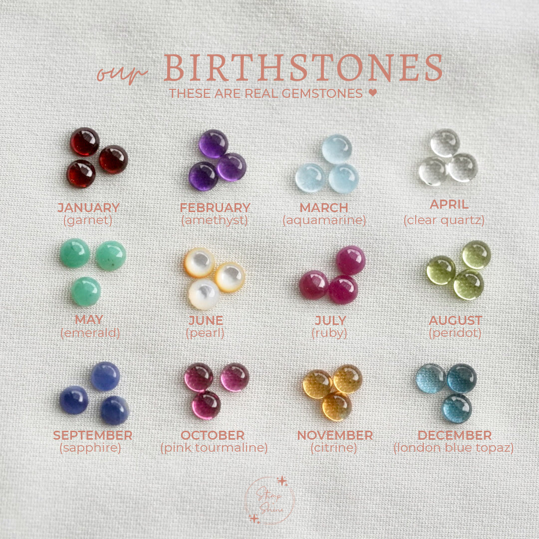 Dainty 4mm Birthstone Gemstone Ring - Dot Band