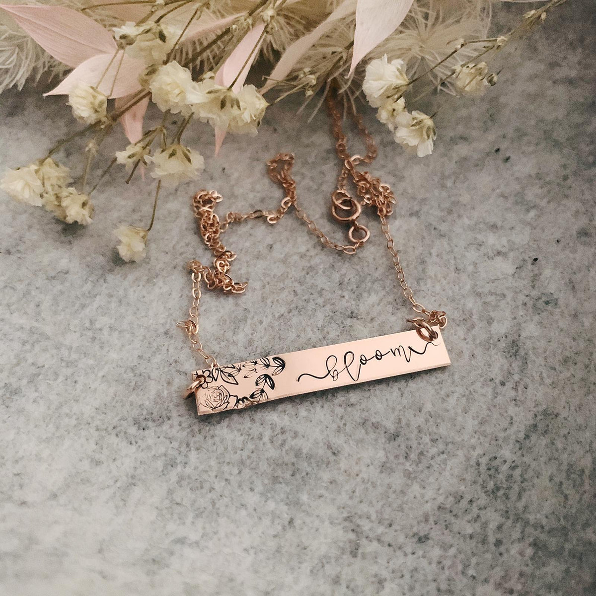 Bloom Affirmation Necklace - Standard Bar