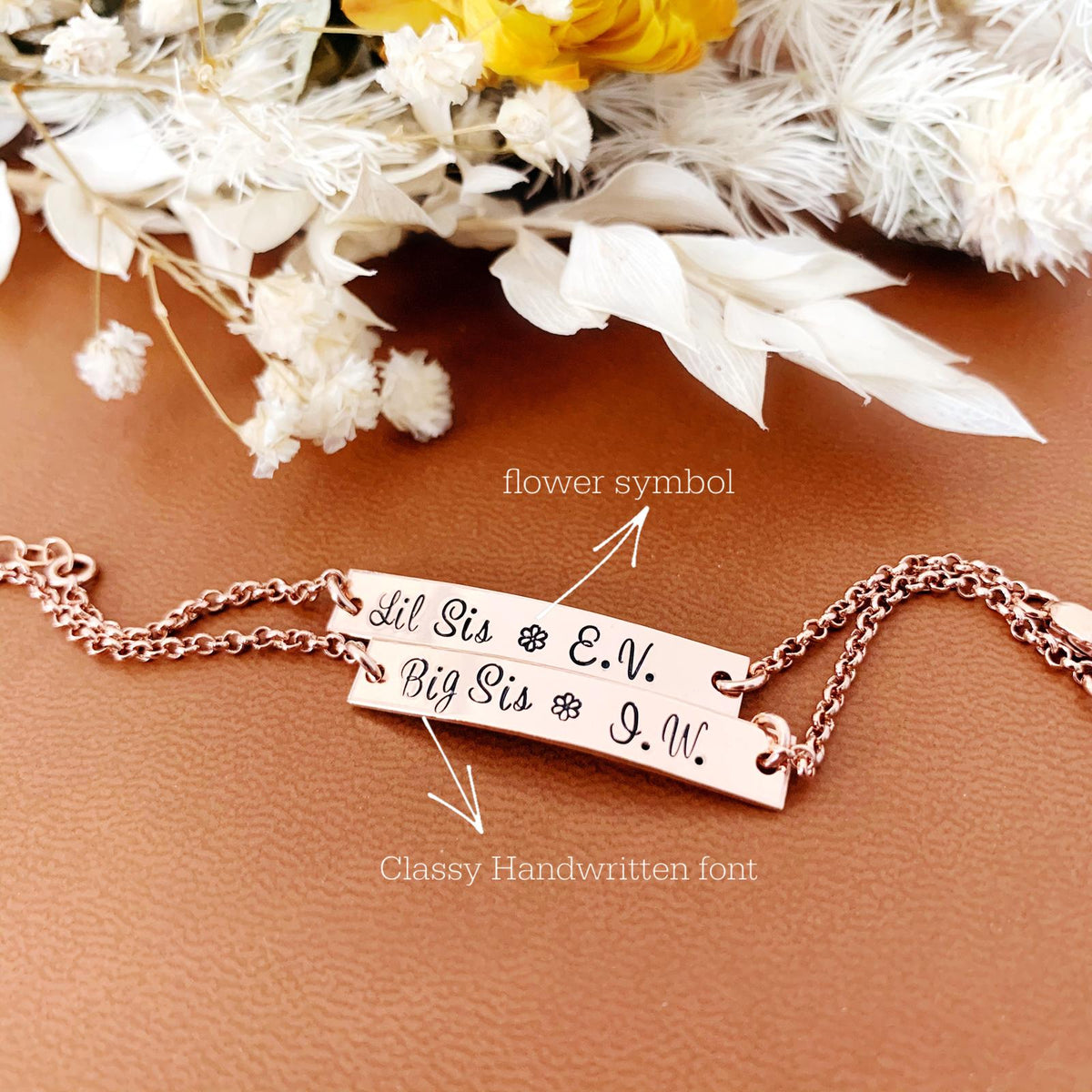 Big & Lil Sis Matching Sister Kids Bracelets - Petite Bar