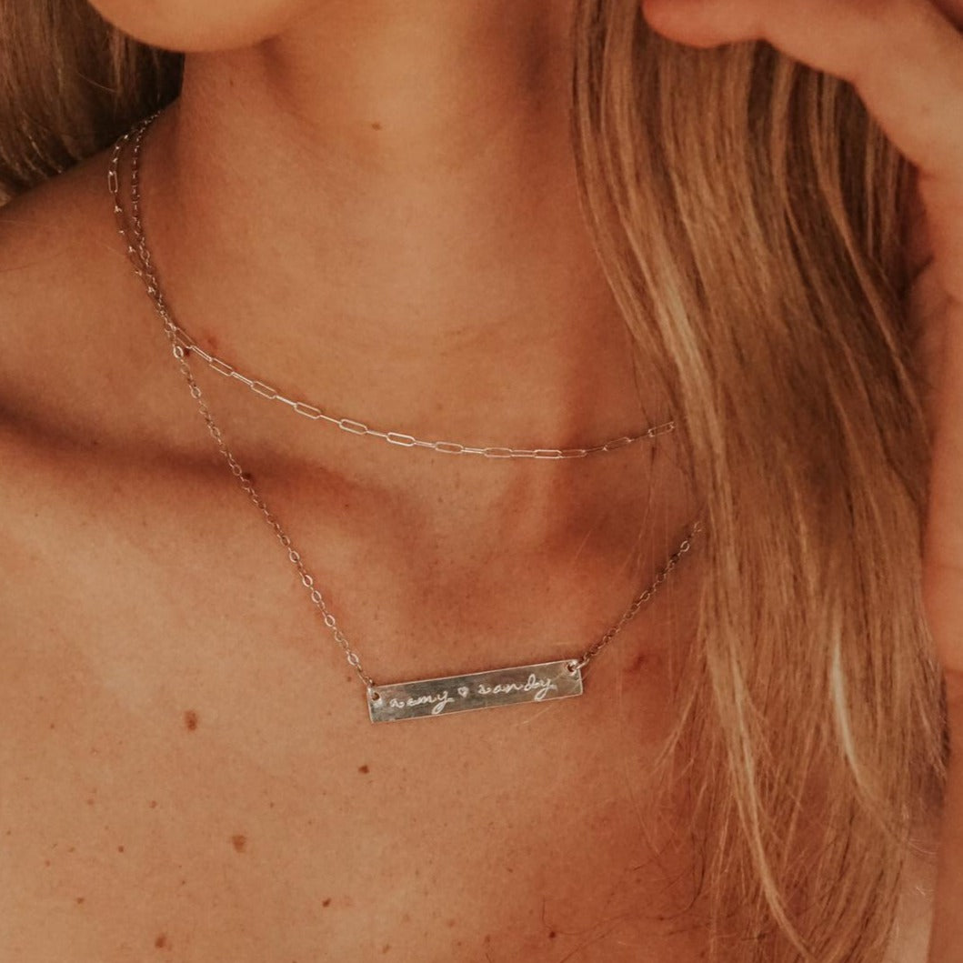 Names Bar Necklace - Standard Bar