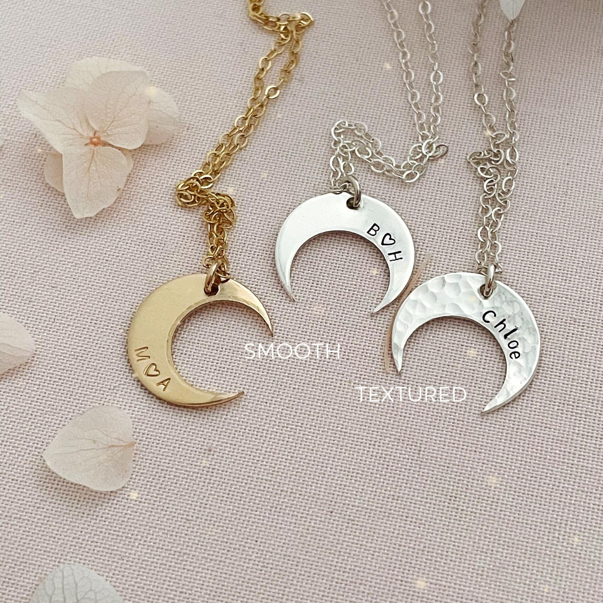 Moonshine - Personalised - Crescent Pendant Necklace