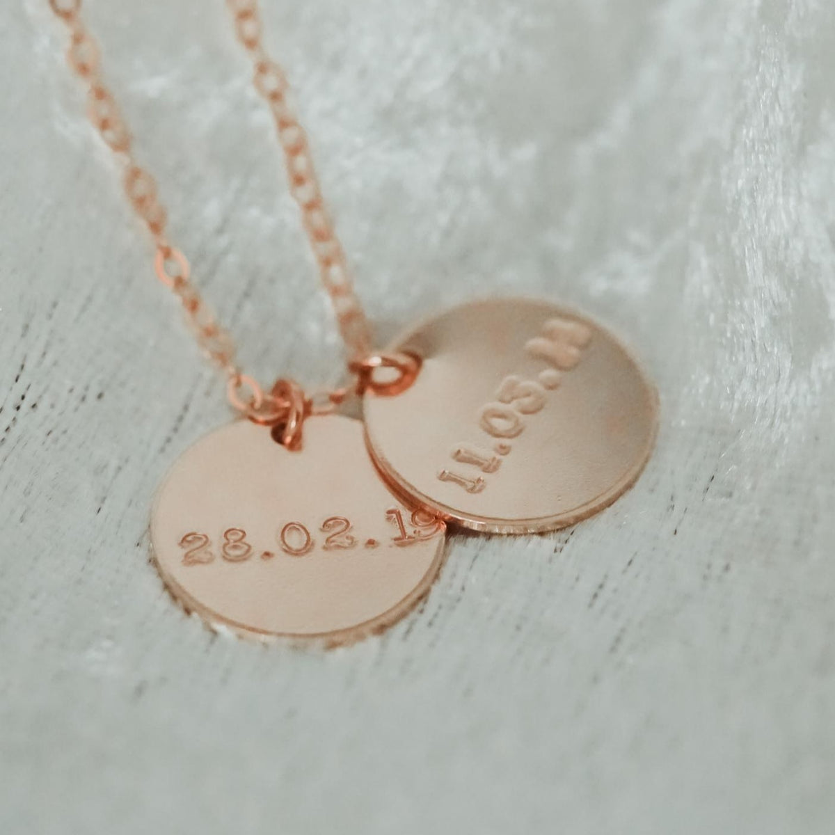 Double Dates Disc Necklace - Large Discs