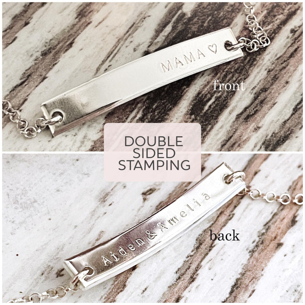 Double Sided Bar Bracelet - Petite Bar
