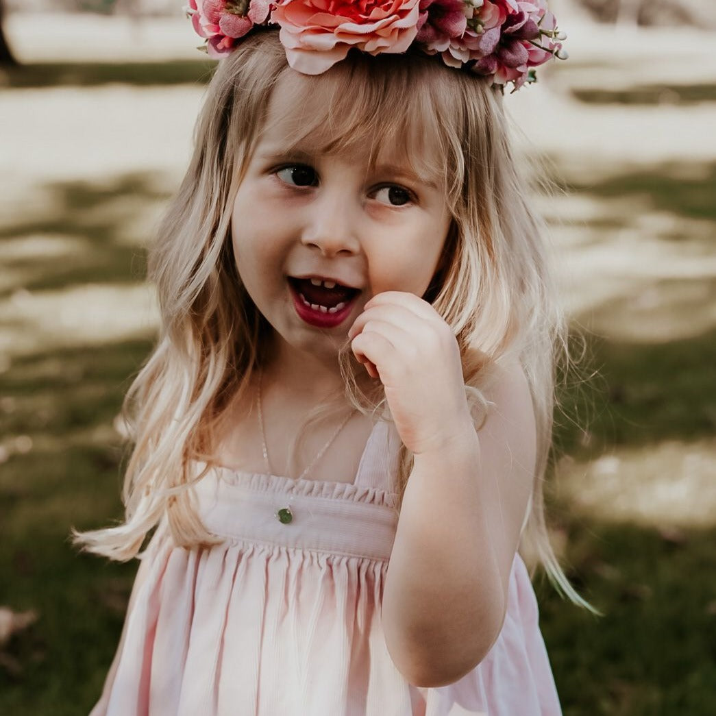 Classic Initial Kids Necklace - Mini Disc