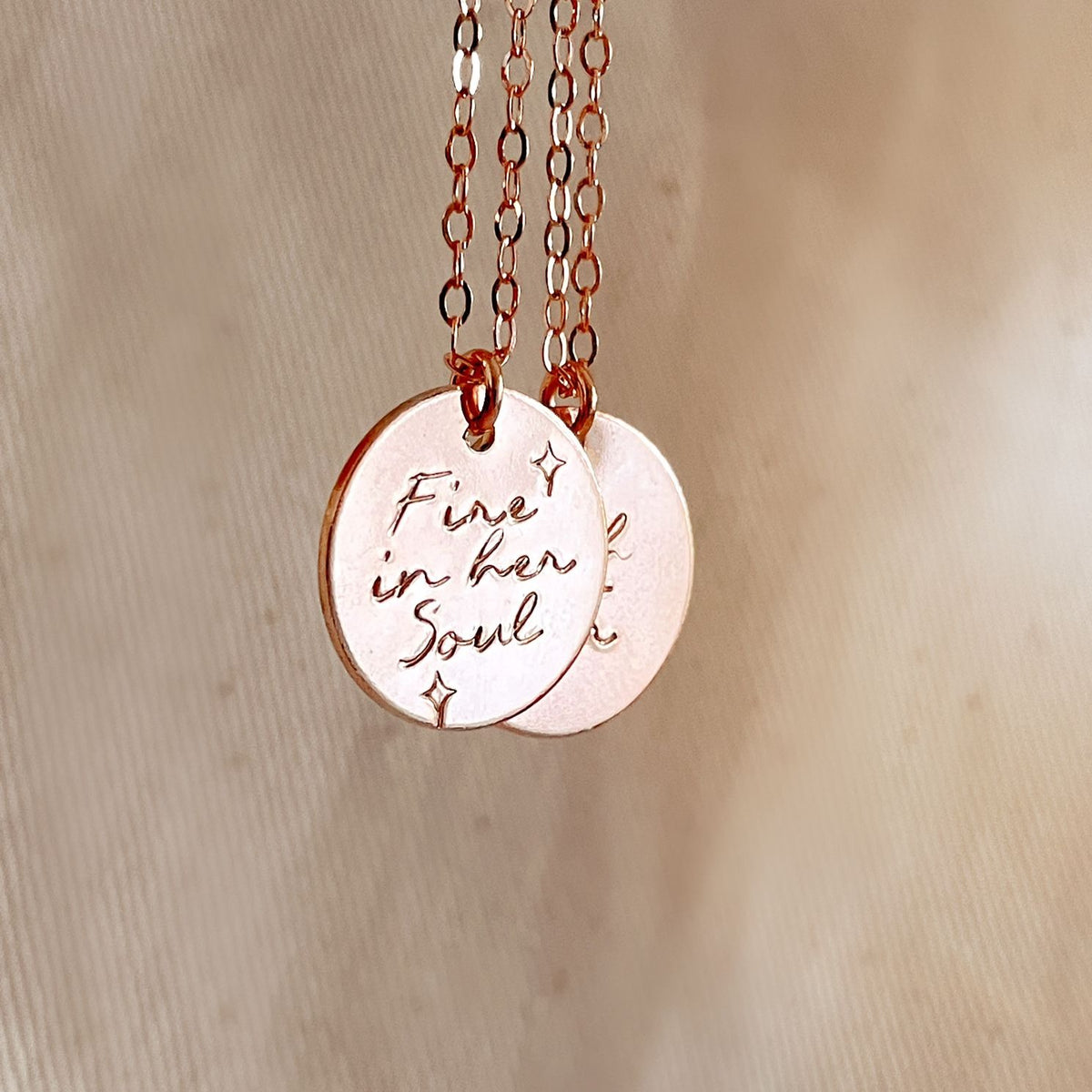 Fire in her Soul Disc Necklace - Large Disc