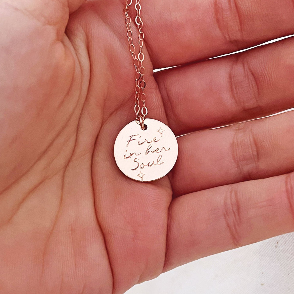 Fire in her Soul Disc Necklace - Large Disc