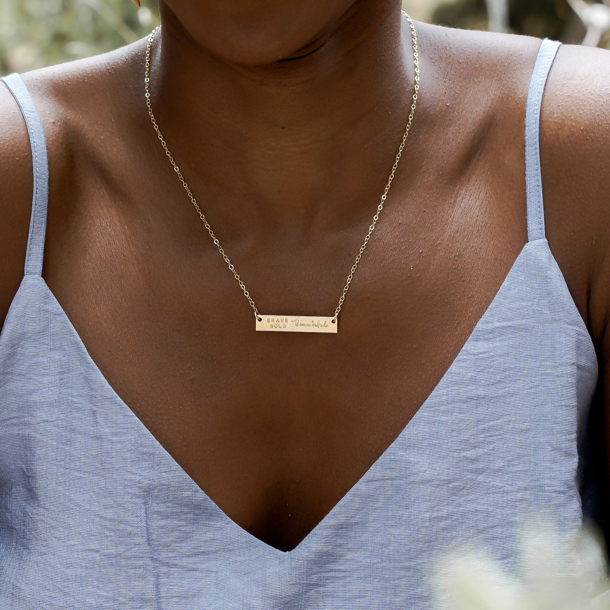 Brave Bold Beautiful Necklace - Standard Bar