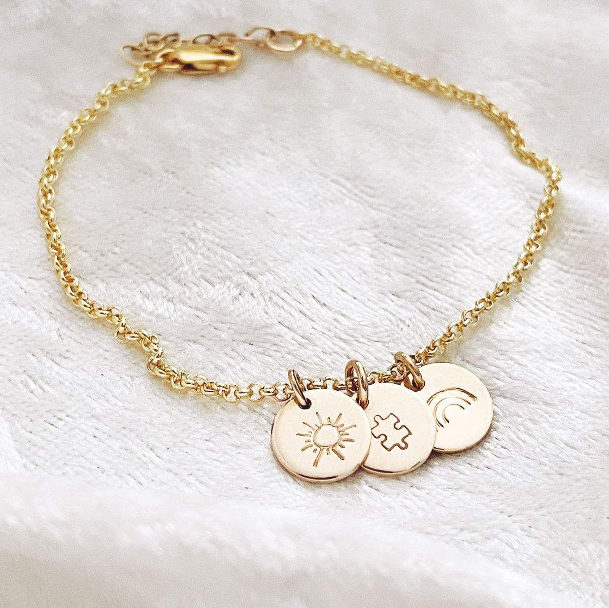 Symbols Charm Stacker Bracelet - Mini Discs