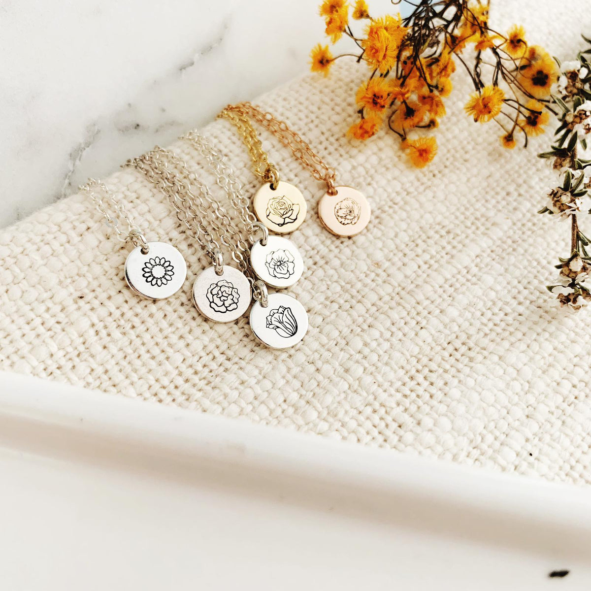 Mini Flower Series 1 - Mini Discs - Ekalake Handmade Jewellery