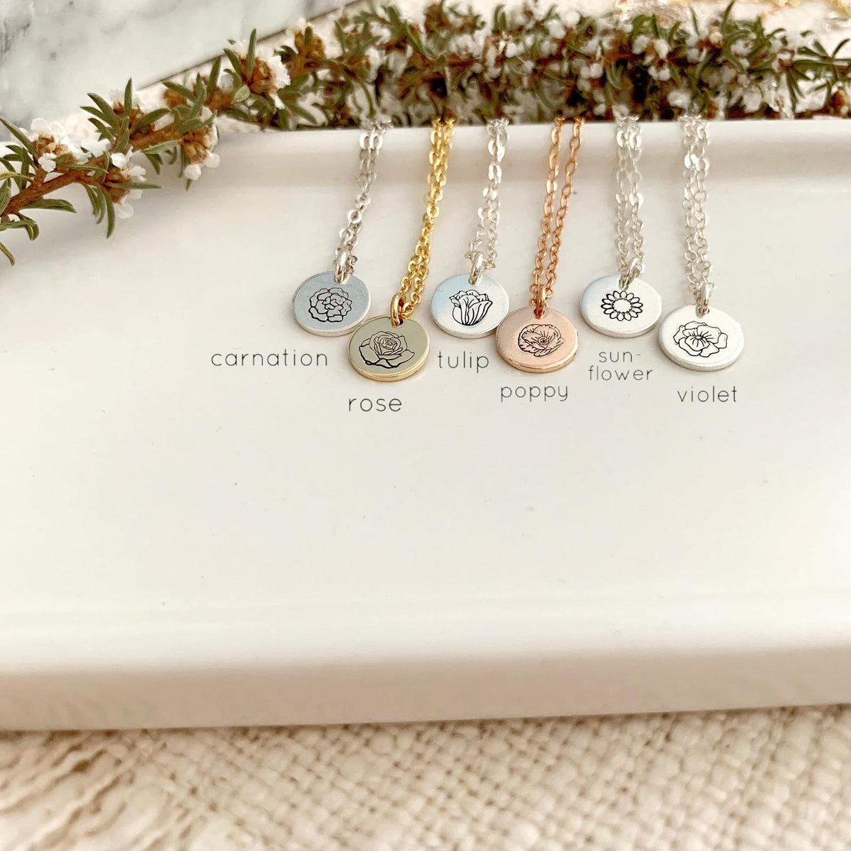 Mini Flower Series 1 - Mini Discs - Ekalake Handmade Jewellery