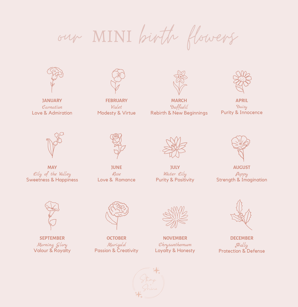 Add a Mini Disc - Birth Flower