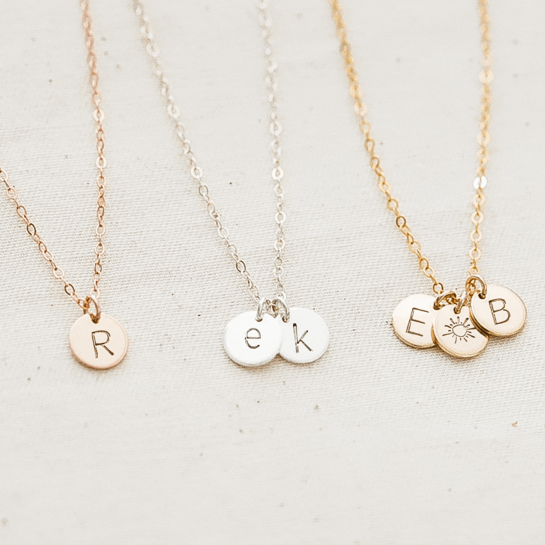 Classic Initials Mini Discs Necklace