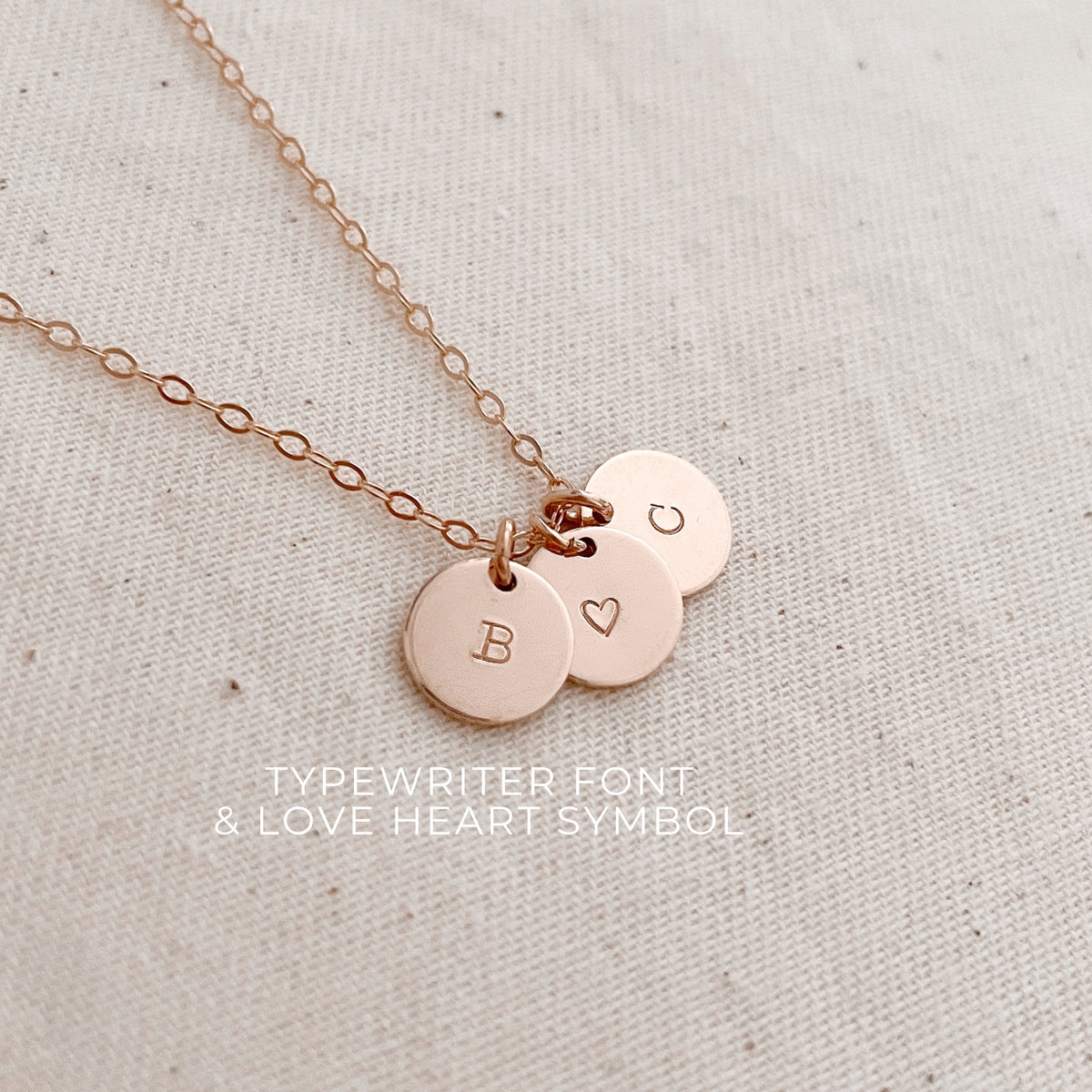 Classic Initials Mini Discs Necklace