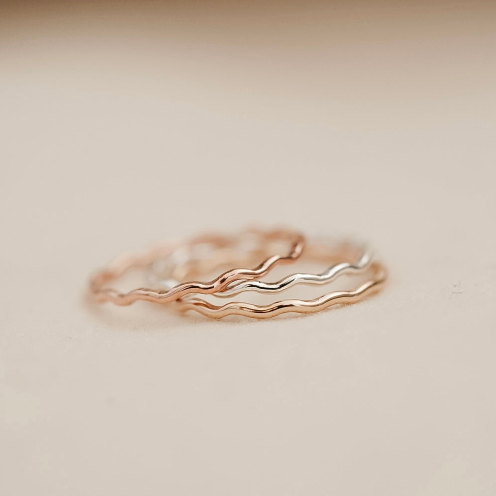 Dainty Wave Stacking Ring