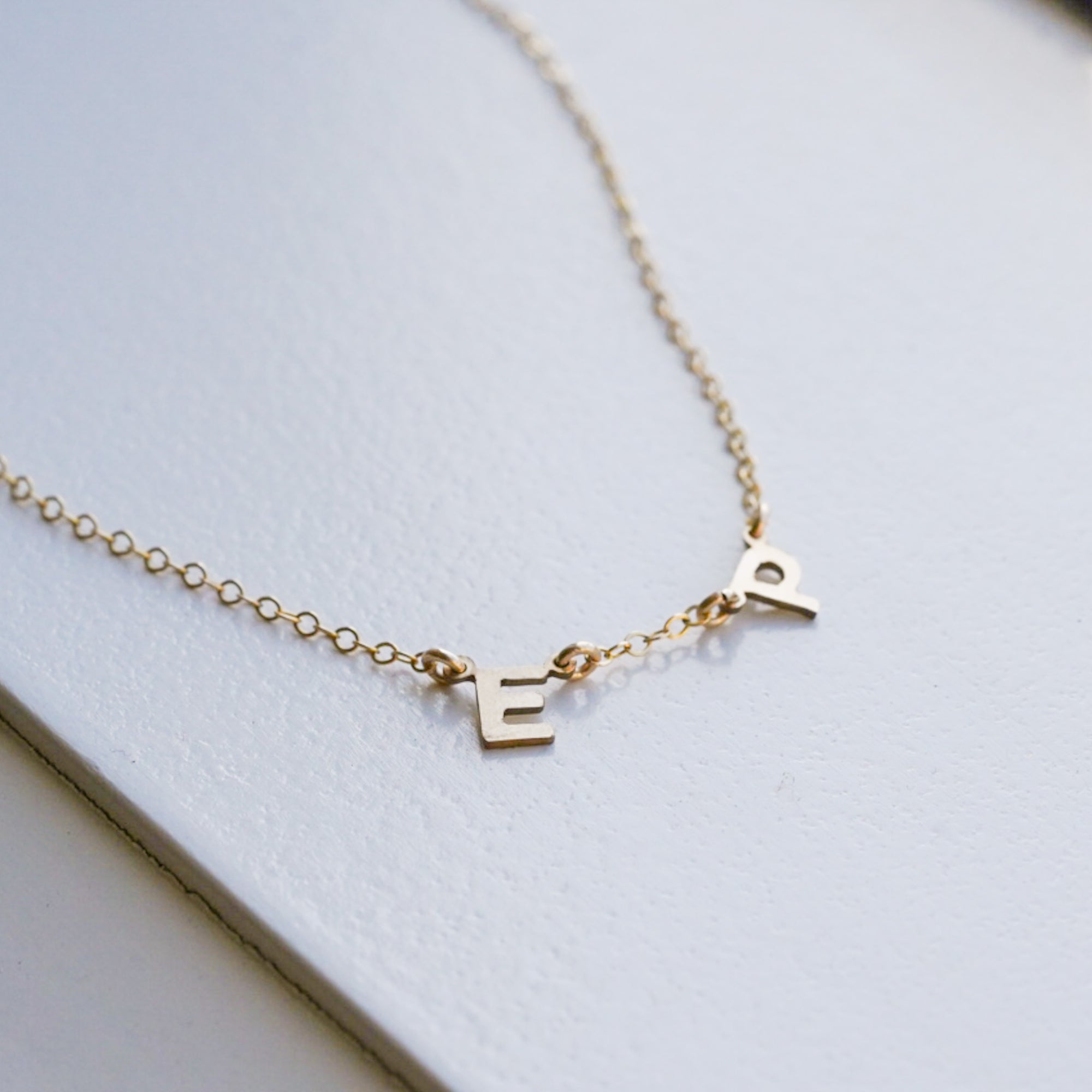 Double Love Letters Necklace - Uppercase