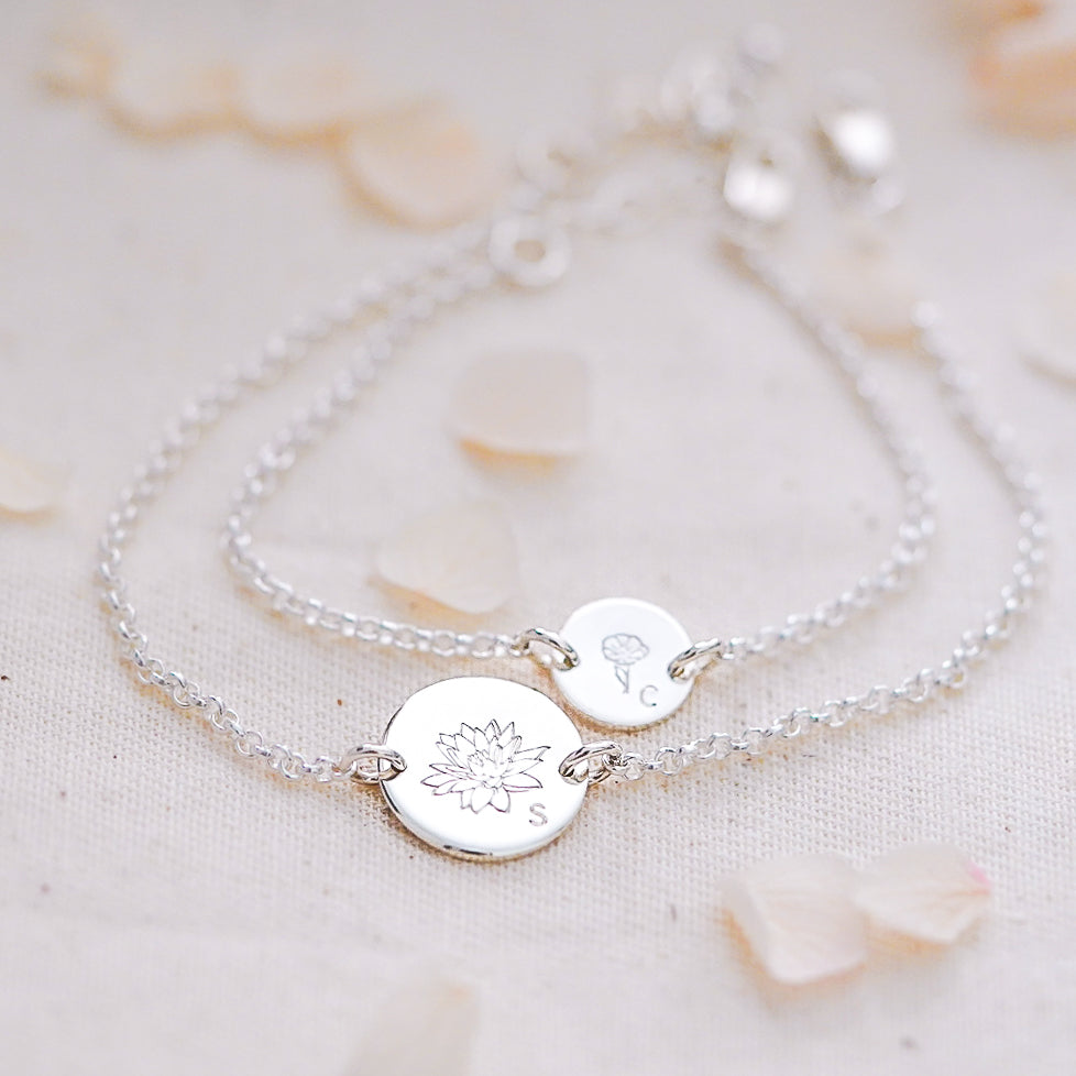 Single Birth Flower Bracelets - Matching Mama + Mini
