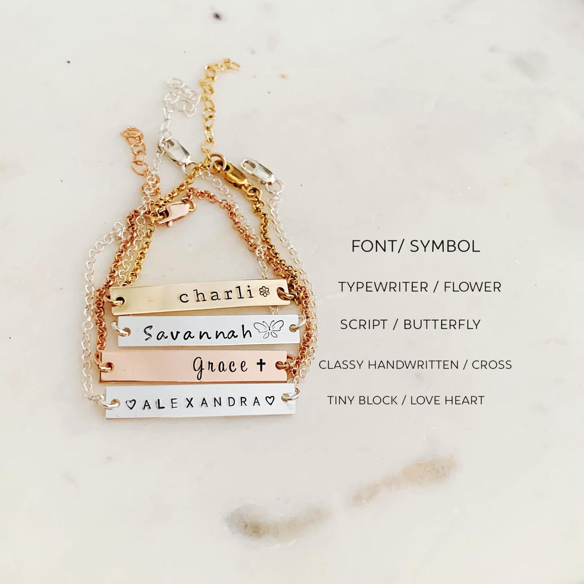 Big &amp; Lil Sis Matching Sister Kids Bracelets - Petite Bar