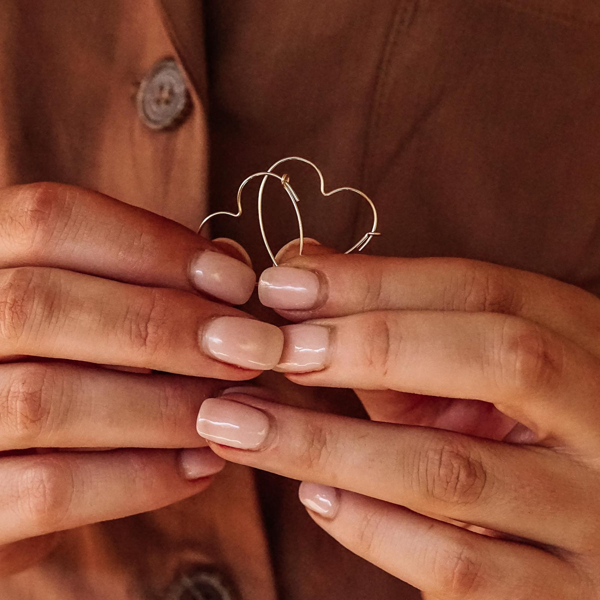 Heart Hoops Earrings