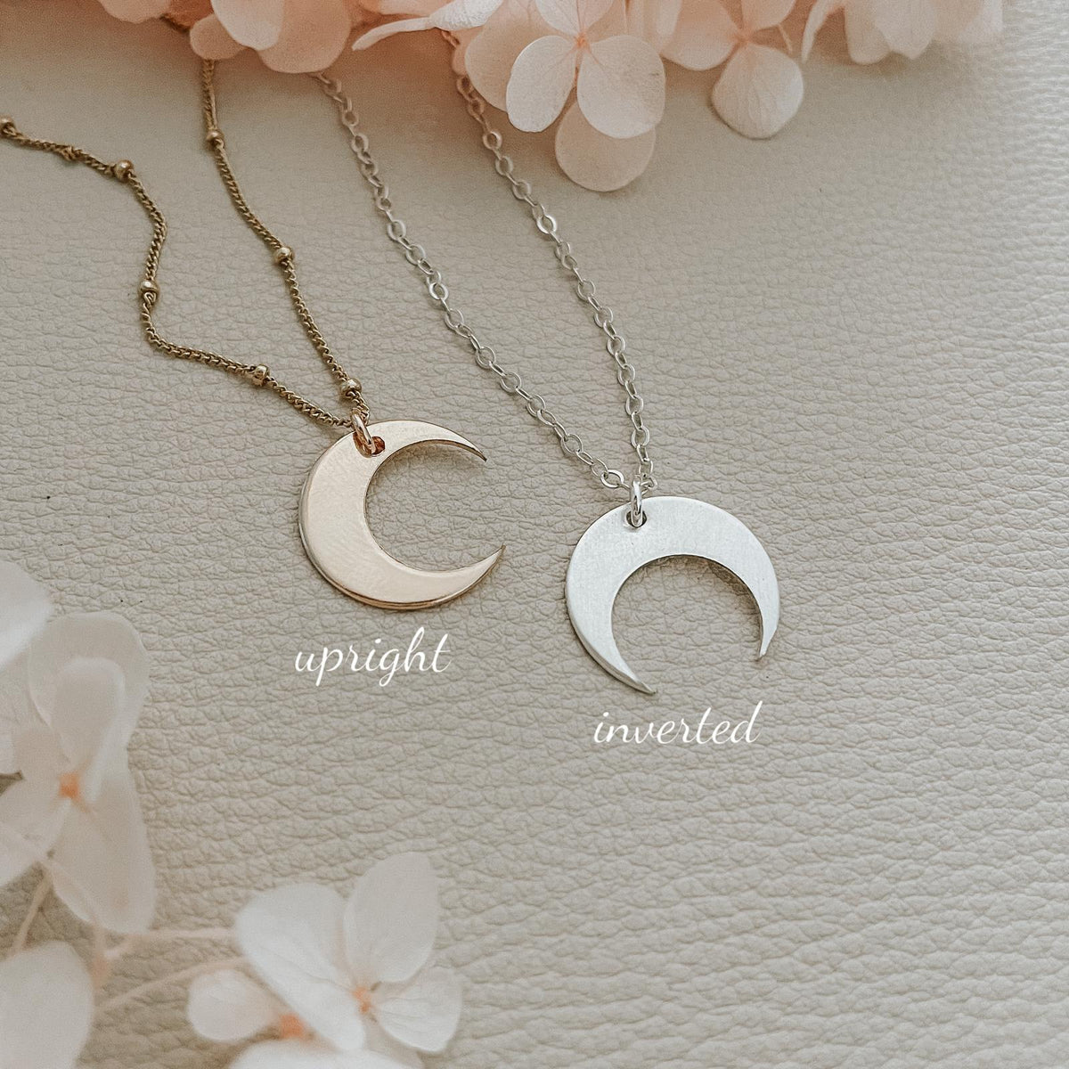 Moonshine - Personalised - Crescent Pendant Necklace