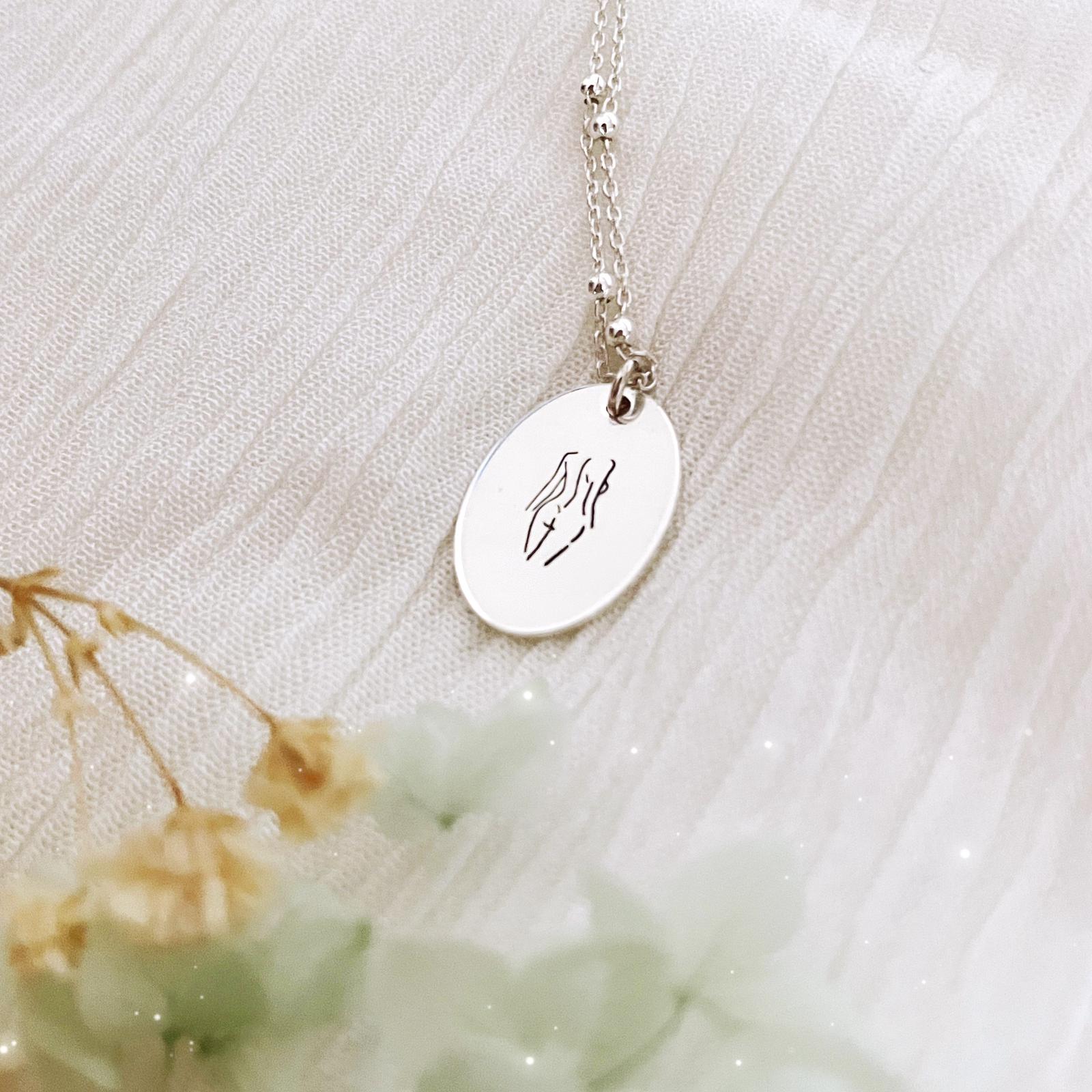 Feminine Confidence Necklace - Oval Disc