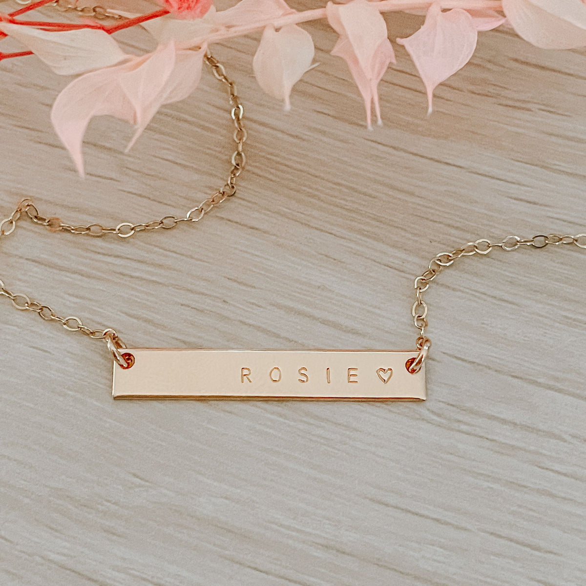 Classic Name Bar Necklace - Petite Bar