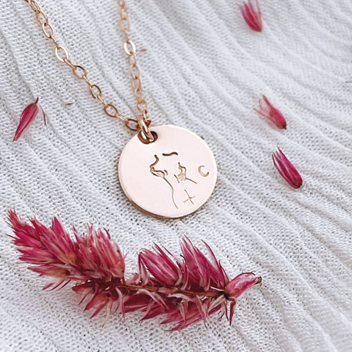 Self Love Necklace - Midi Round Disc