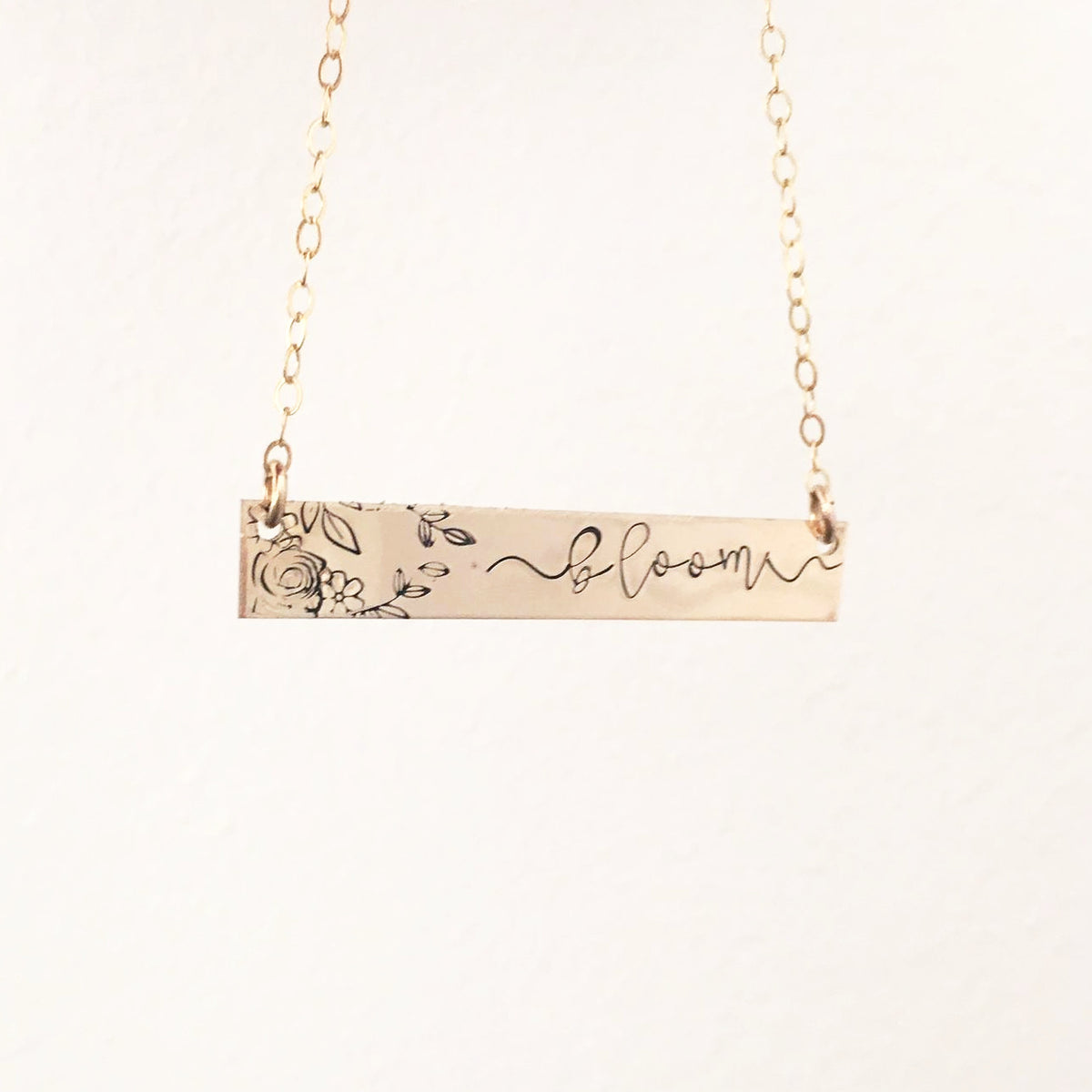 Bloom Affirmation Necklace - Standard Bar - Ekalake Handmade Jewellery