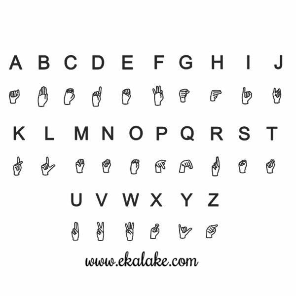 Sign Language ASL Necklace - Mini Disc - Ekalake Handmade Jewellery