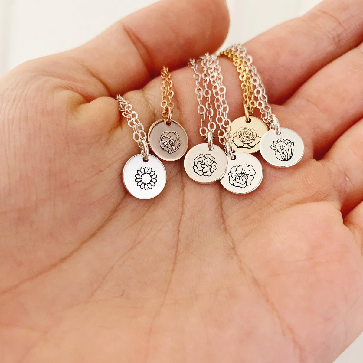 Mini Flower Series 1 - Mini Discs - Ekalake Handmade Jewellery