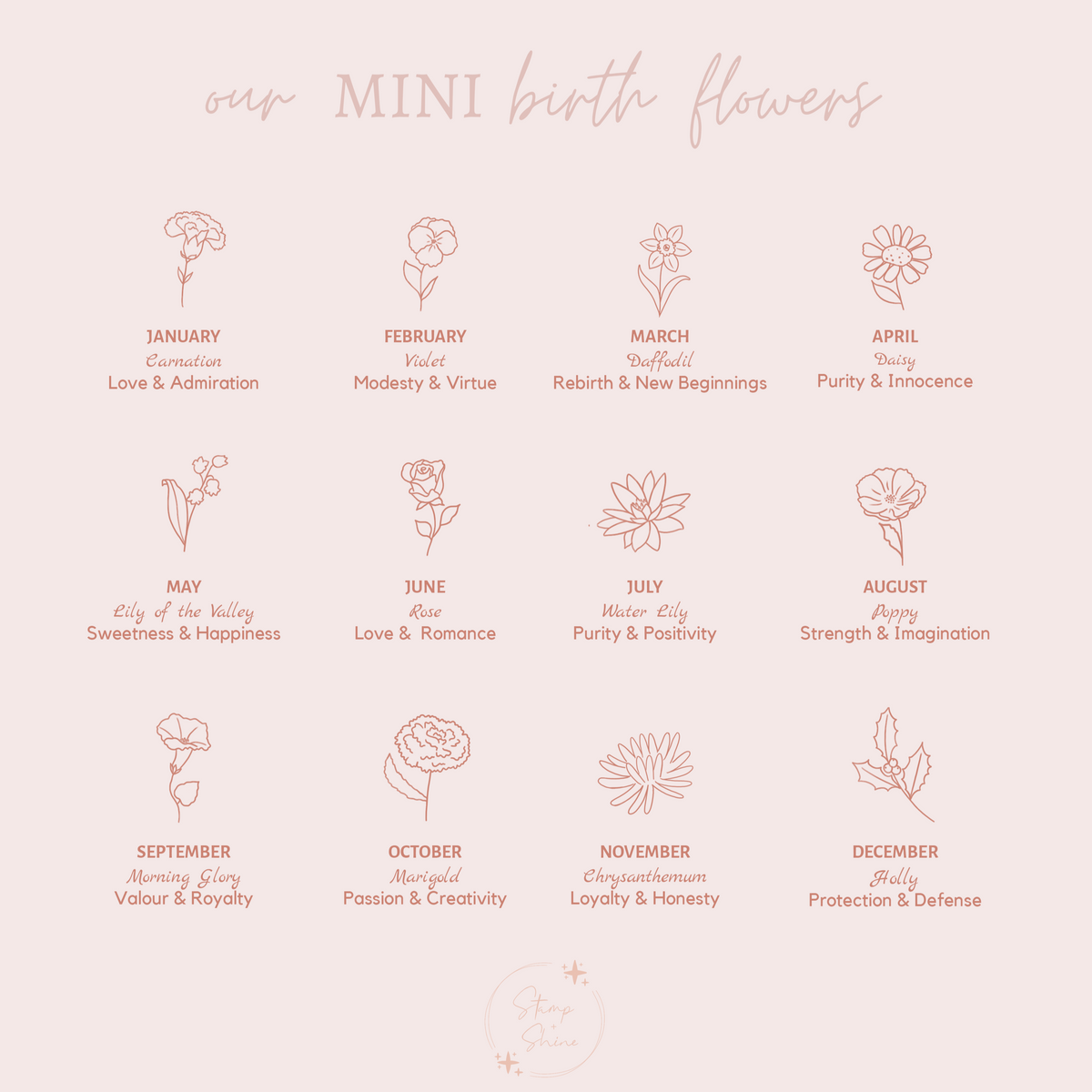 Single Birth Flower Bracelets - Matching Mama + Mini