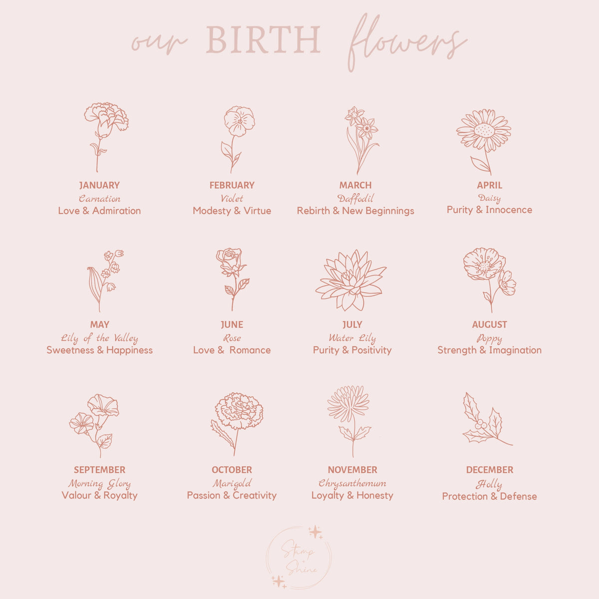 Single Birth Flower Bracelets - Matching Mama + Mini