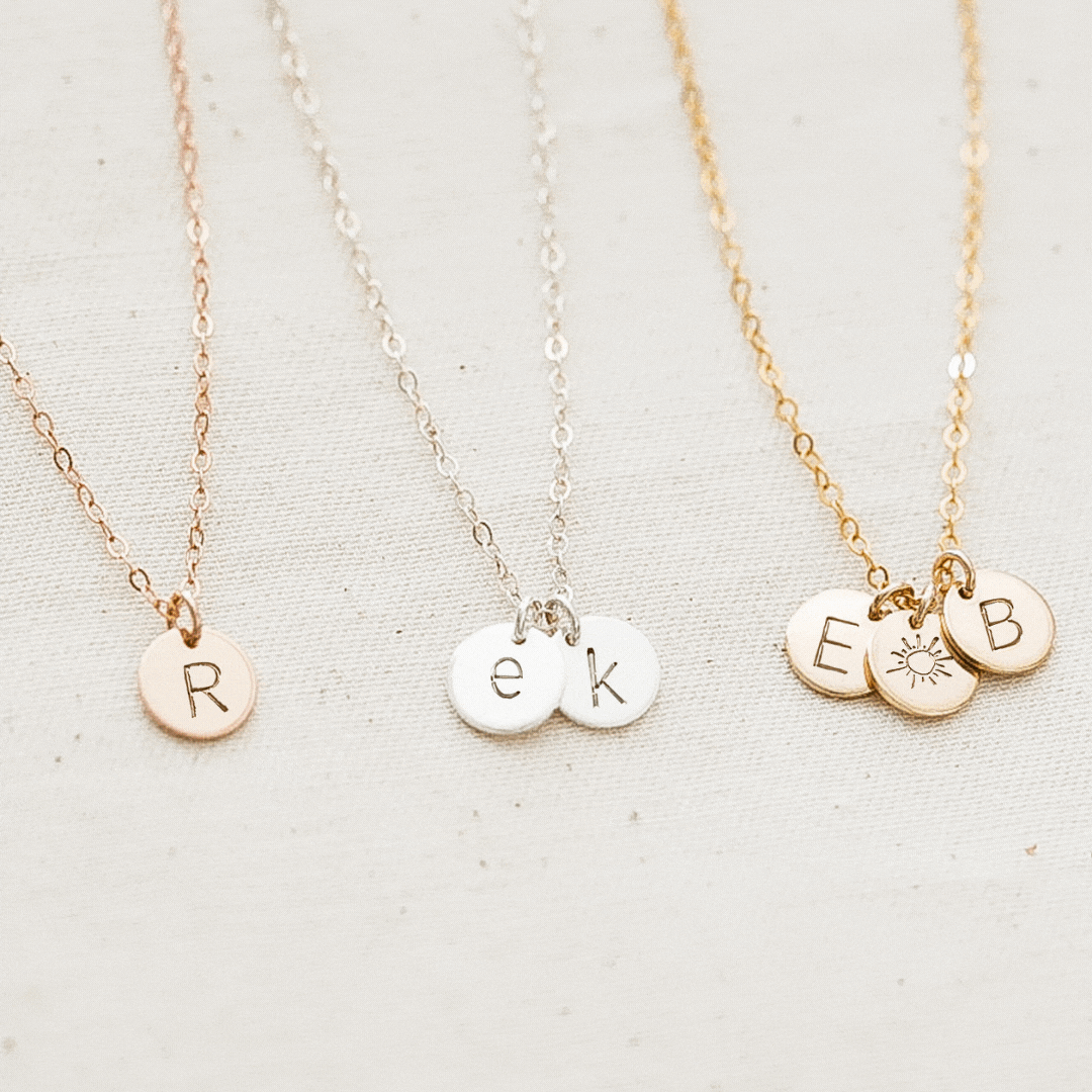 Personalised Joining Heart Initials Necklace | Button and Bean
