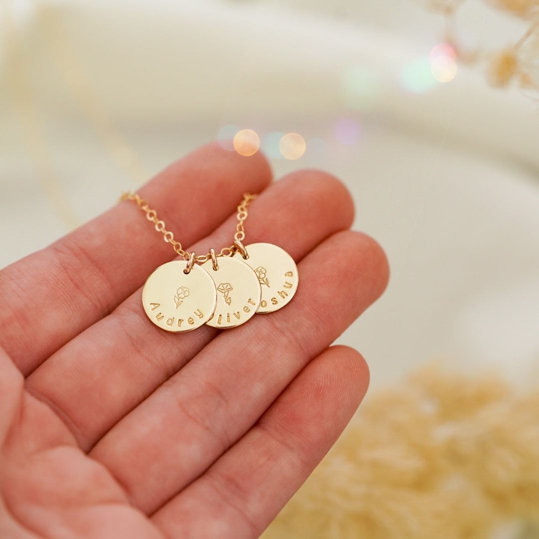 Circle disk necklace store