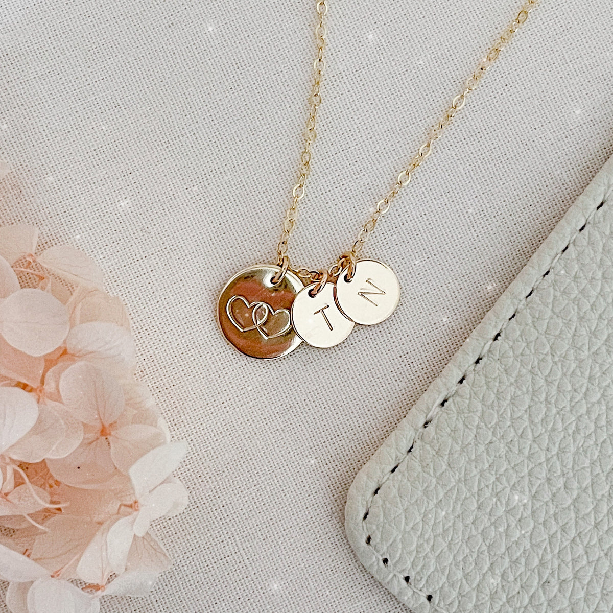 2 Hearts as 1 Necklace - Midi &amp; Mini Discs