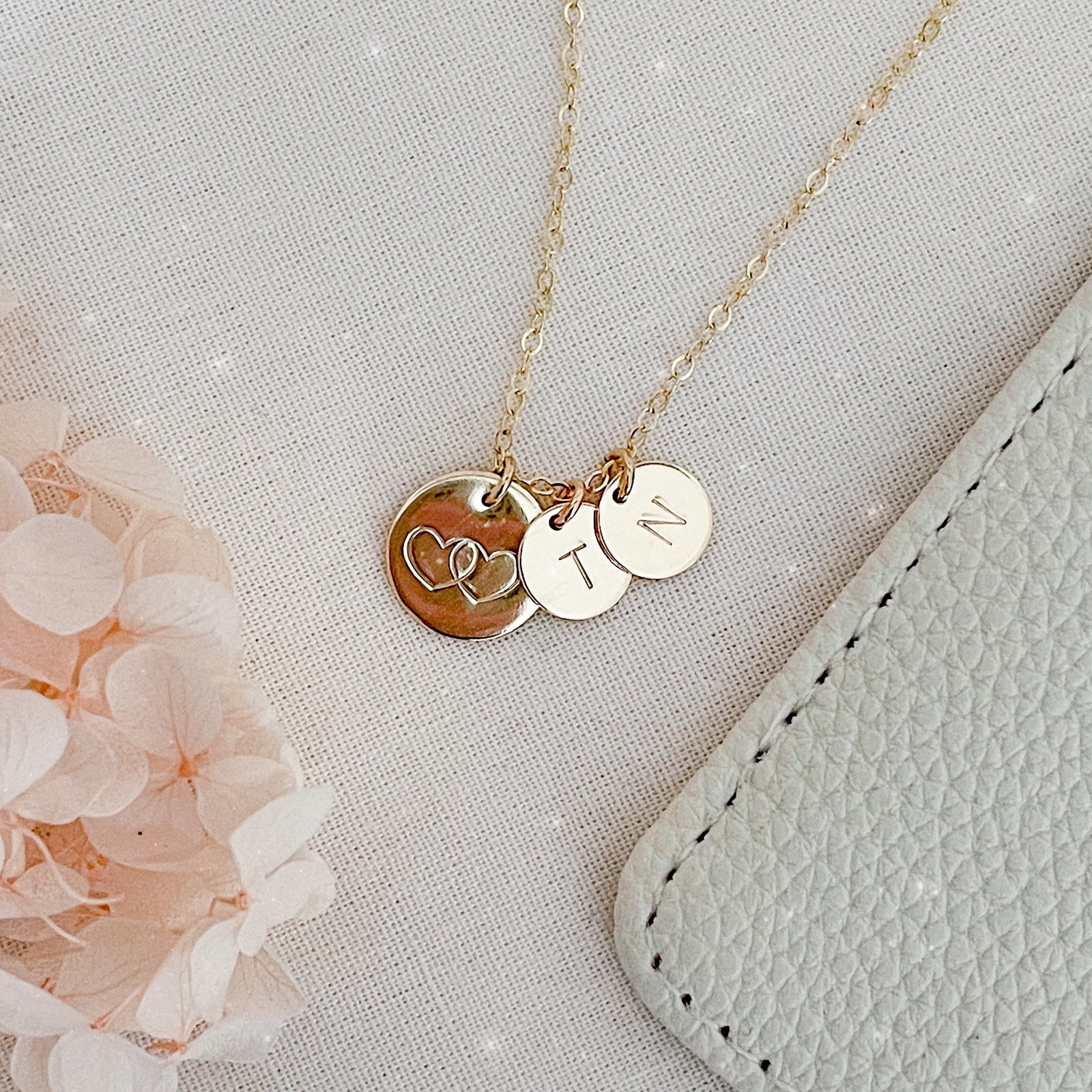 2 Hearts as 1 Necklace - Midi & Mini Discs